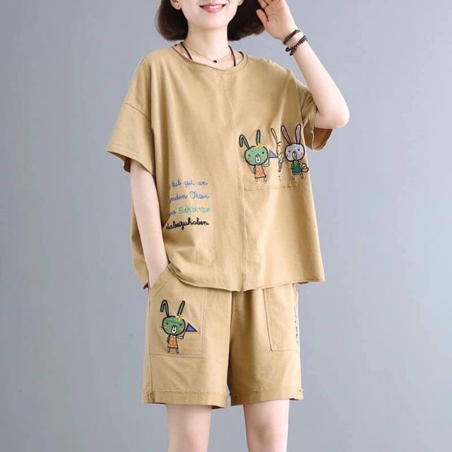 Bộ đồ Cotton Form rộng kute