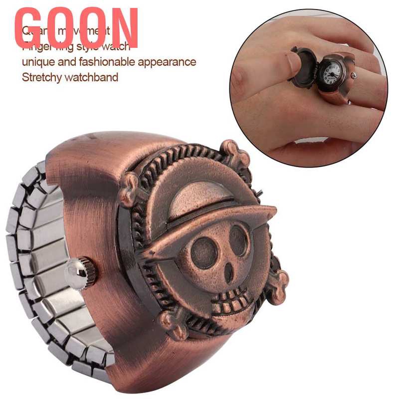 Đồng hồ kim vỏ khắc họa tiết hoạt hình thời trang unisex cho học sinh GOON