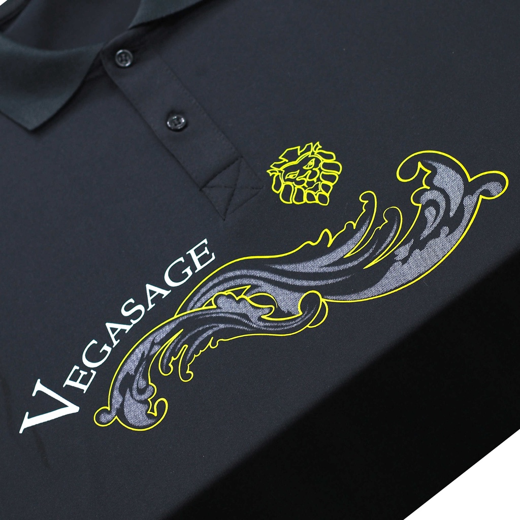 Áo Polo Nam V1 đen vàng tay ngắn cổ điển, chất cotton cá sấu dày dặn mặc thoáng mát, full size độc quyền - PHSHOP204