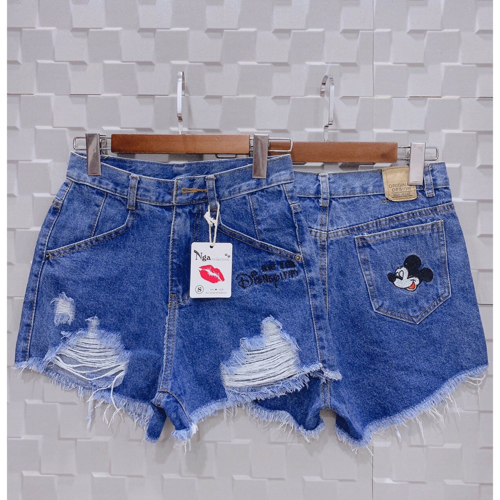 Quần sort jean Mickey mẫu mới cực hot