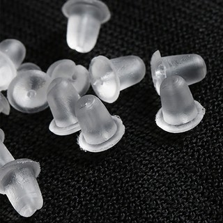 Set of 100 transparent silicone ear tips