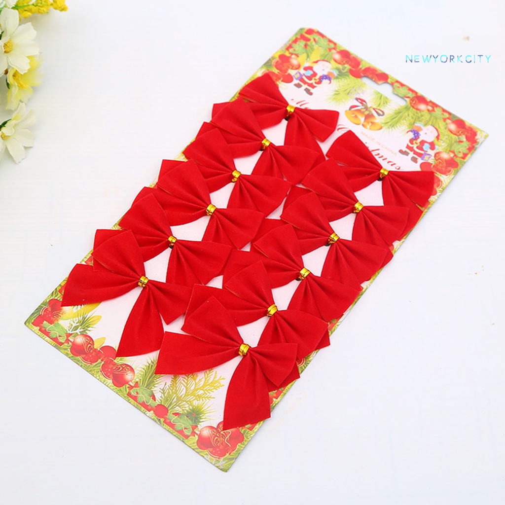 12 Nơ Bướm Vải Không Dệt Thân Thiện Với Môi Trường Trang Trí Giáng Sinh