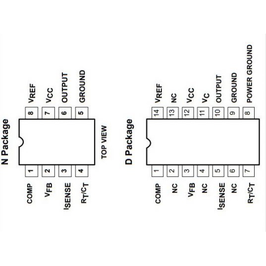 IC Tạo Giao Động 8 Chân UC3843B DIP8, IC Nguồn Switching Chính Hãng