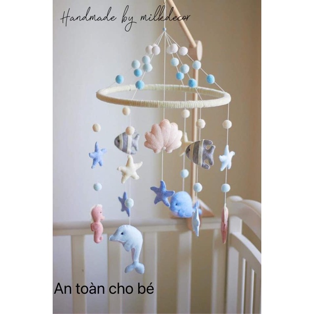 GIÁ SỐC - BỘ TREO NÔI MÀU SẮC CHỦ ĐỀ ĐẠI DƯƠNG XANH CHÓ BÉ ( TẶNG KÈM BẢNG TÊN) MS04