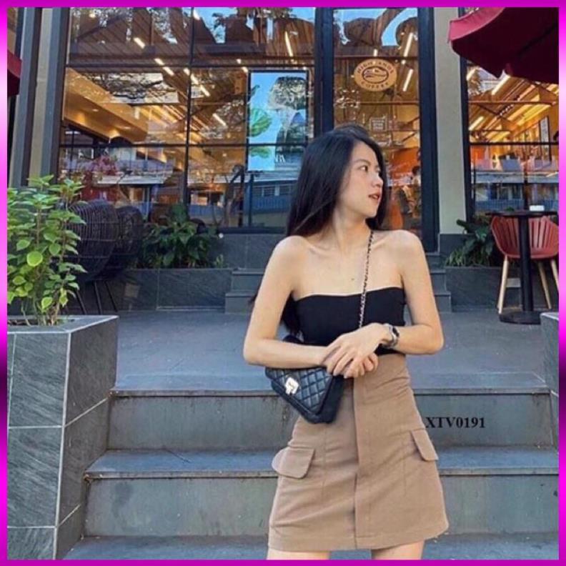 [Xả Kho 3 Ngày] CHÂN VÁY CHỮ A CẠP CAO TÚI SƯỜN | BigBuy360 - bigbuy360.vn