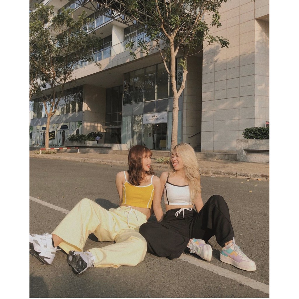 [ Mã WASTAPR giảm 10K đơn 50K] ÁO 2 DÂY SỌC VIỀN CHẤT LEN TĂM CROPTOP ULZZANG NHIỀU MÀU | BigBuy360 - bigbuy360.vn