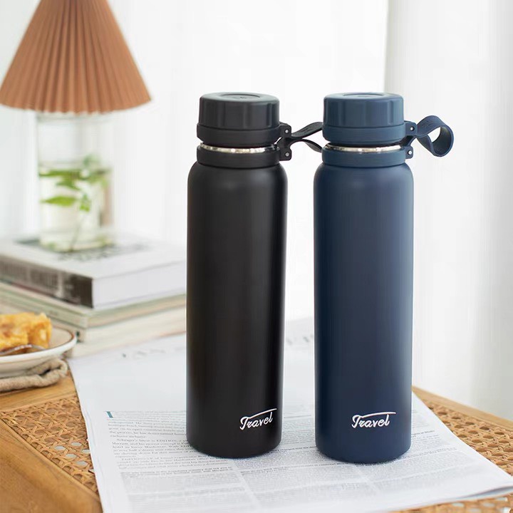 Bình giữ nhiệt Travel thể tích 1100ML/850ML  giữ nhiệt lên tới 18h, có lọc trà,quai xách, không đổ mồ hôi