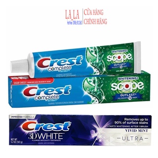 Kem đánh răng Crest 3D 158 White Advanced Triple Whitening tuýp 158g từ Mỹ