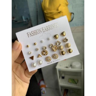 Set 12 đôi bông tai xỏ lỗ HSD12