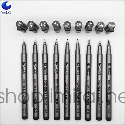 Bút vẽ nét mỹ thuật (bút line) 9 cây