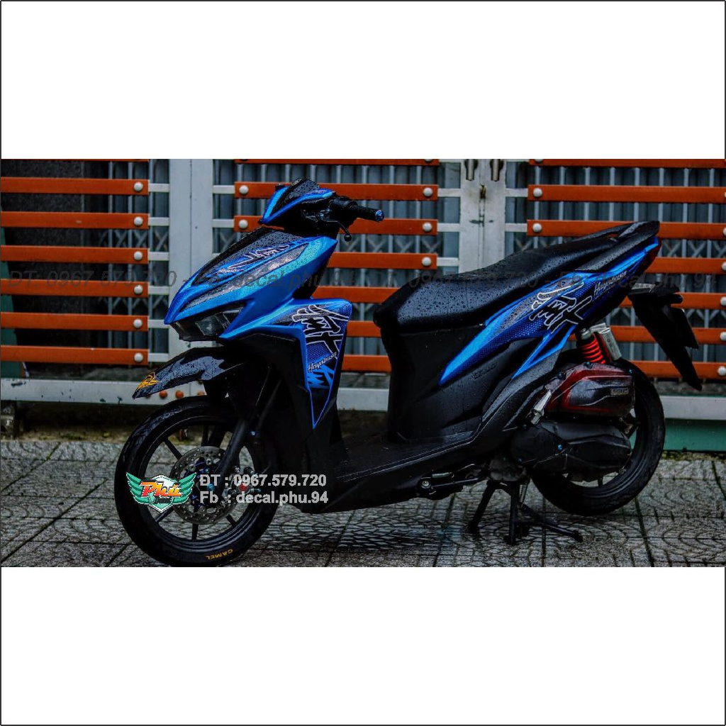 Tem Rời Vario Xanh đen Hayabusa (K)