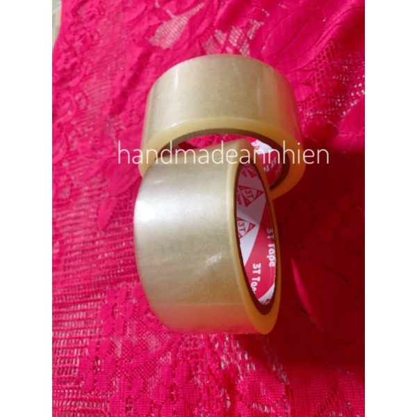 1 cuộn băng keo đóng thùng 100Yard - Băng keo trong/ đục để gói hàng