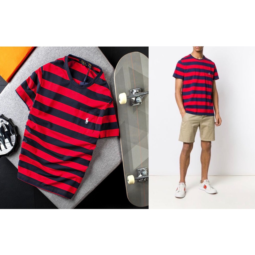 Áo Thun Mỹ POLO - RALPH LAUREN sọc đỏ chính hãng thun mỹ mềm êm nhẹ mát