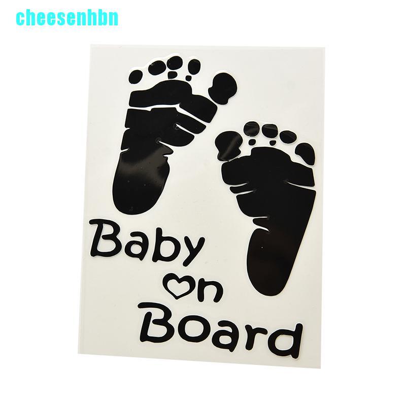 1 Miếng Dán Trang Trí Xe Hơi Chữ Baby On Board