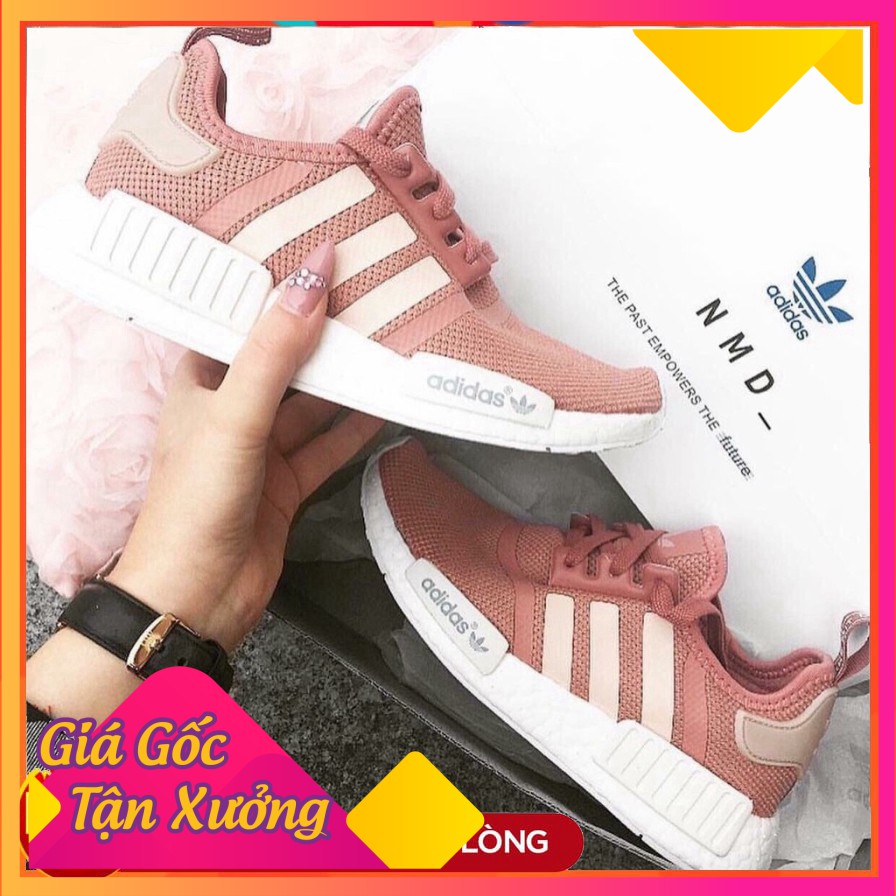 Rẻ vô địch - Giày Sneaker Nữ Adidas NMD R1 hồng (fullbox+freeship) -Ax123 ":