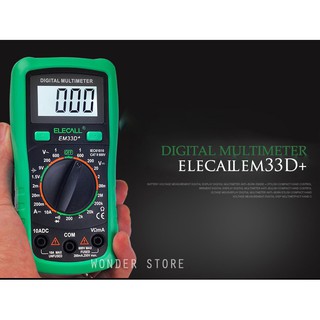 Đồng hồ đo điện vạn năng kế Elecall EM33D+ LCD đèn nền cao cấp