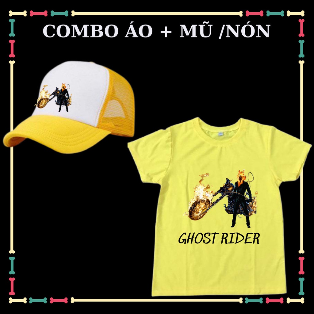 COMBO ÁO + NÓN IN HÌNH MA TỐC ĐỘ CHO BÉ TRAI ( TỪ 10KG ĐẾN 90KG)