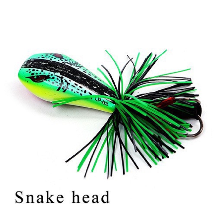 Mồi giả câu cá lóc, mồi Nhái nhảy Snake head( đầu rắn) 9g siêu nhậy cao cấp ND2