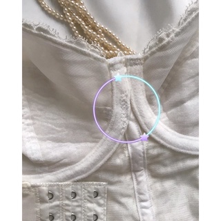 Áo corset croptop ren 2hand(D75)