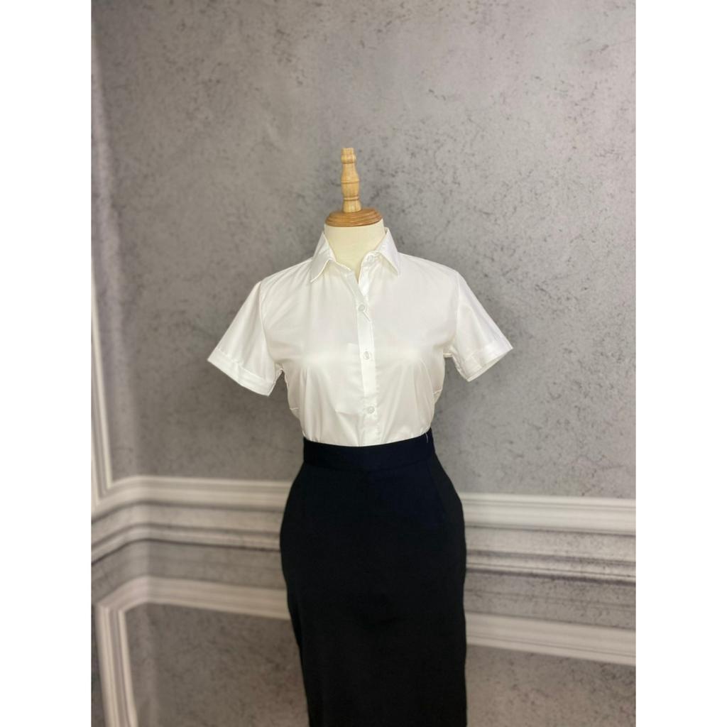 Áo Sơ Mi Nữ Trơn Ngắn Tay Công Sở SMNTC