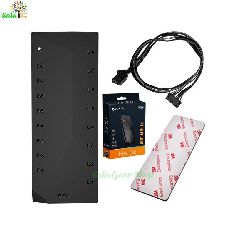 Hub ID-Cooling HA-02, 8 Cổng Fan , 8 Cổng Led 5V 3Pin
