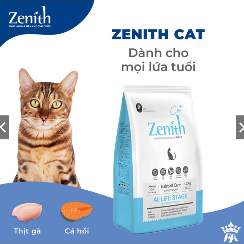 Zenith Thức ăn hạt mềm Hàn Quốc cho mèo Zenith Cat 1.2kg