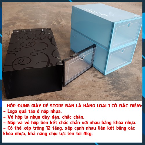 Hộp Đựng Giày, Box Để Giầy Dép Nam Nữ Bằng Nhựa Cứng Mica Trong Suốt Đồ Cao Cấp Giá Rẻ (Min Shop)