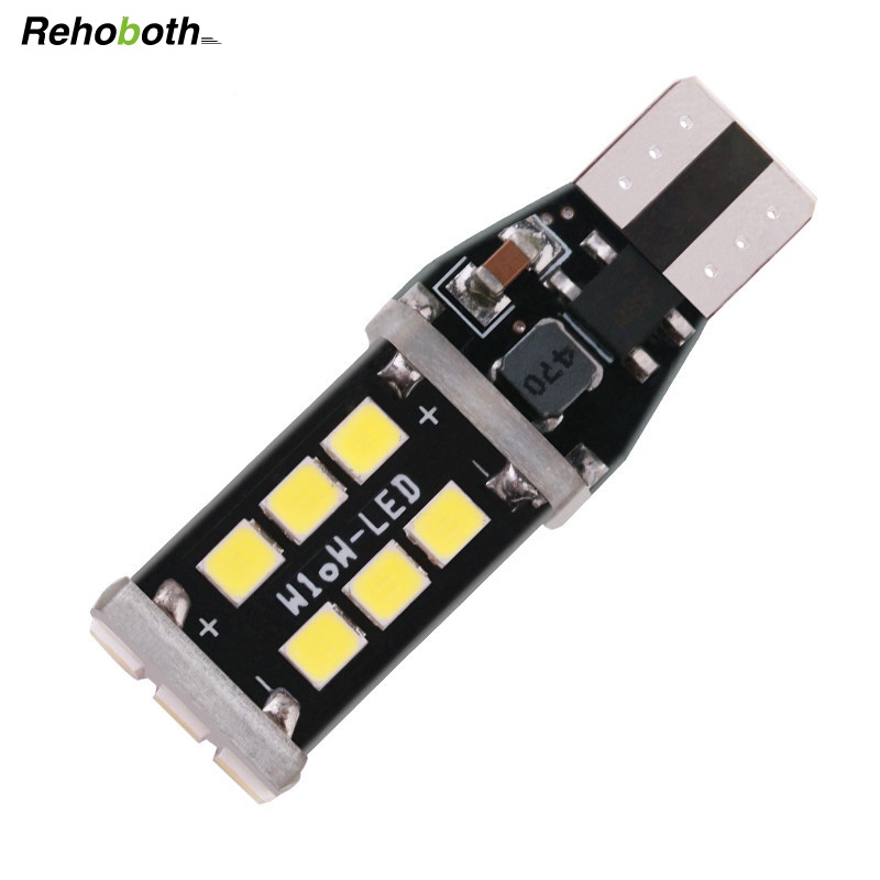 Rehoboth 2 cái W16W T15 Đèn Led Xe Hơi Tín Hiệu 921 2835SMD Canbus Đèn Đảo Ngược Đèn Tự Động Dự Phòng Bóng Đèn Đảo Ngược 12v Siêu Sáng Trắng