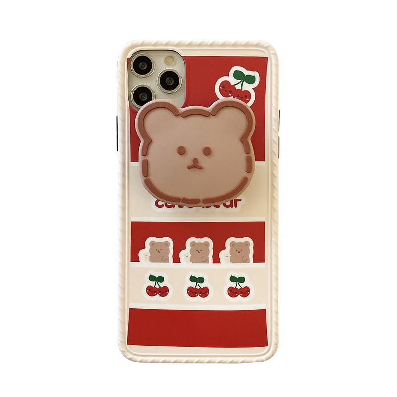 Ốp Điện Thoại In Hình Gấu Và Quả Cherry Xinh Xắn Cho Iphone 7 / 8plus | BigBuy360 - bigbuy360.vn