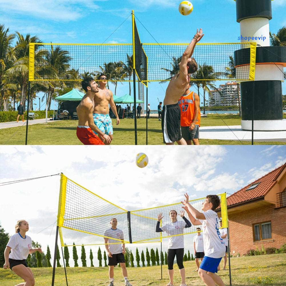 SPVP Portable Outdoor Beach Four-sided Cross Volleyball Sports Training Game Net