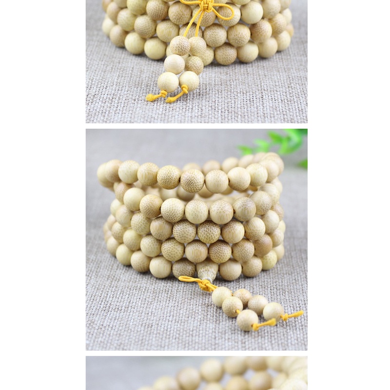 Vòng Tay Chuỗi 108 Hạt Gỗ Tre 6810mm Thời Trang Cho Nam Và Nữ