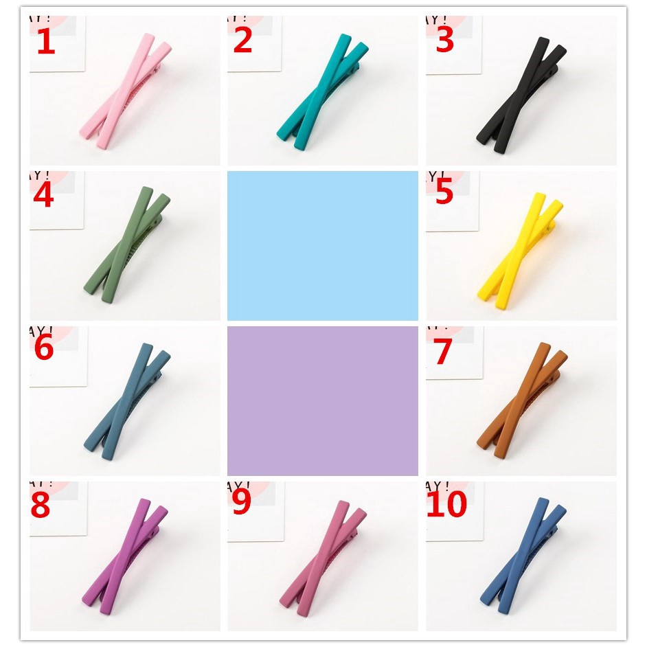 Kẹp Tóc Kim Loại Màu Trơn Thiết Kế Nút Thắt Kiểu Cổ Điển Xinh Xắn Cho Nữ