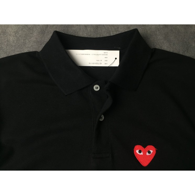 Áo thun play comme des garcons CDG POLO tay ngắn thiết kế thời trang cho nam và nữ