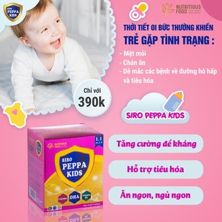 SIRO ĂN NGON PEPPA KIDS L1 giúp Bé ăn ngon ngủ ngon tăng cường đề kháng ngừa táo bón