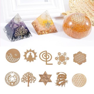 Bộ 10 Sticker Trang Trí Resin Orgonite Kích Thước 4cm - Trường Thịnh Epoxy