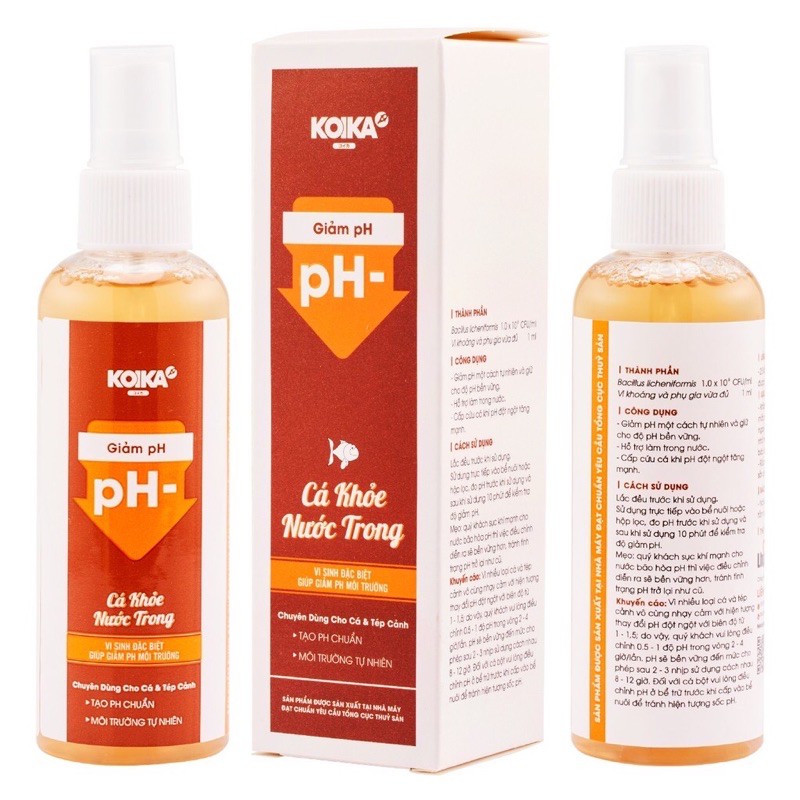 Dung Dịch Làm Tăng pH, Giảm pH KOIKA - KOIKA pH+ | KOIKA pH-