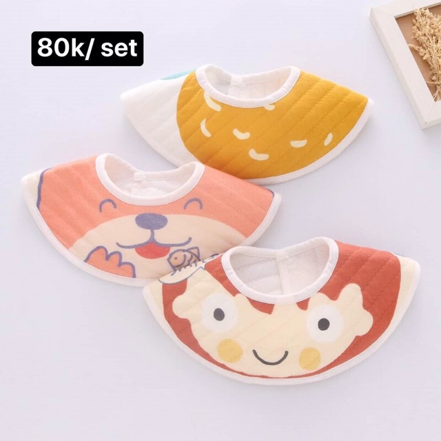 Set 3 Yếm giữ ấm cổ cho bé siêu xinh