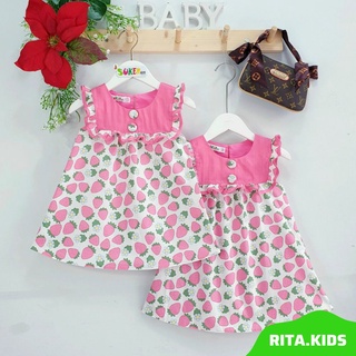 Váy Bé Gái SukemKids Chất Vải Kate Bông Thái Nhập Cao Cấp Mềm Mát Sz 10-35kg