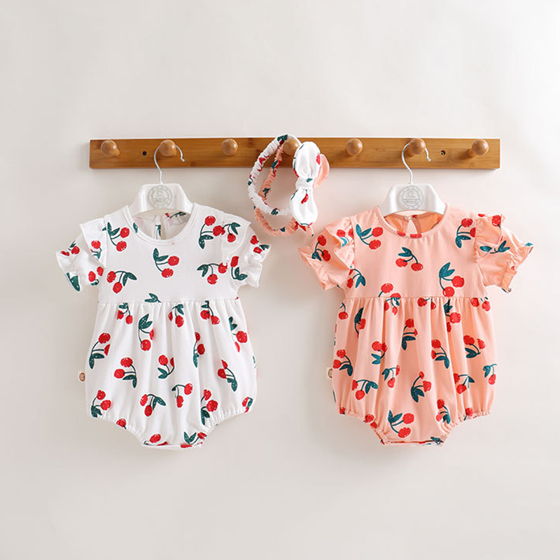 Áo Liền Quần + Băng Đô Cho Bé Mới Sinh