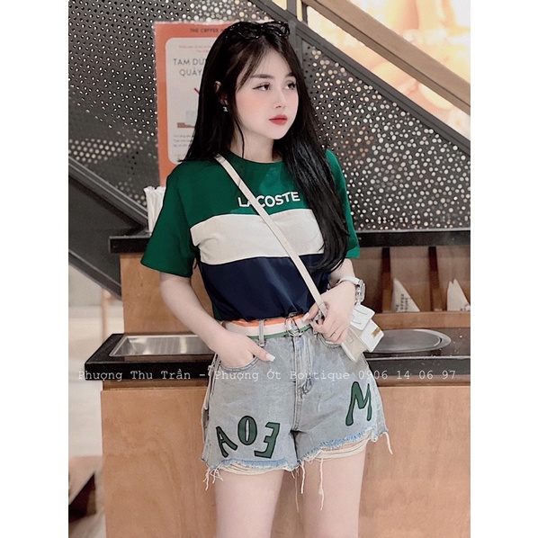 Áo Phông La.Cos Phối 3 Màu