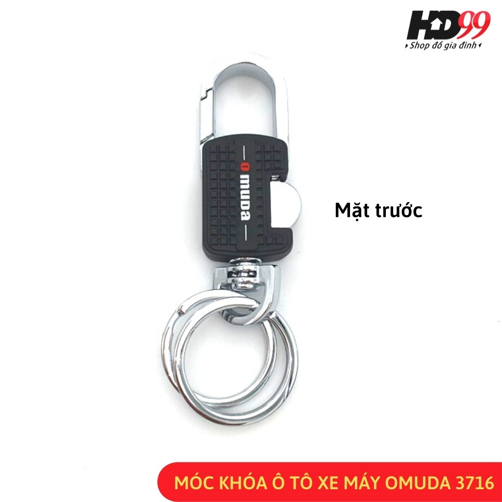 Móc Khóa Xe Máy Ôtô Cao Cấp OMUDA 3716 | Gài Thắt Lưng Cho Nam Thiết Kế Phù Hợp Bàn Tay Người Việt