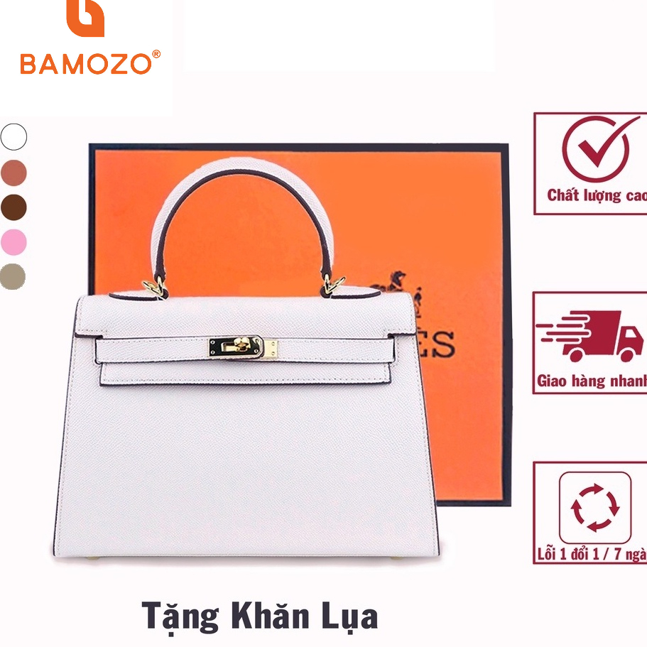 Túi Xách HMSIZE 25, 20 Da Gạo Tặng Kèm Khăn Phong Cách Hàn Siêu Xinh Dễ Phối Đồ Size 20