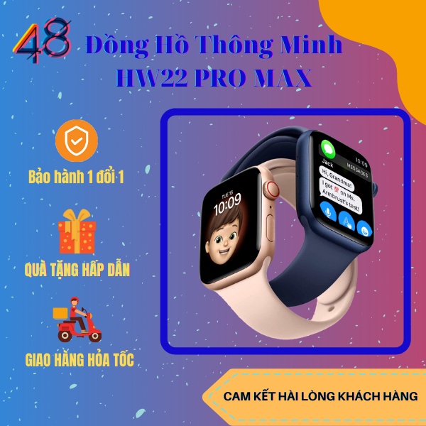 ﹉✠Đồng Hồ Thông Minh HW22 Pro, M26 Plus, HW22ProMax SMART WATCH Seri 6 - Nghe Gọi Nhận Báo Thay Hình Nền