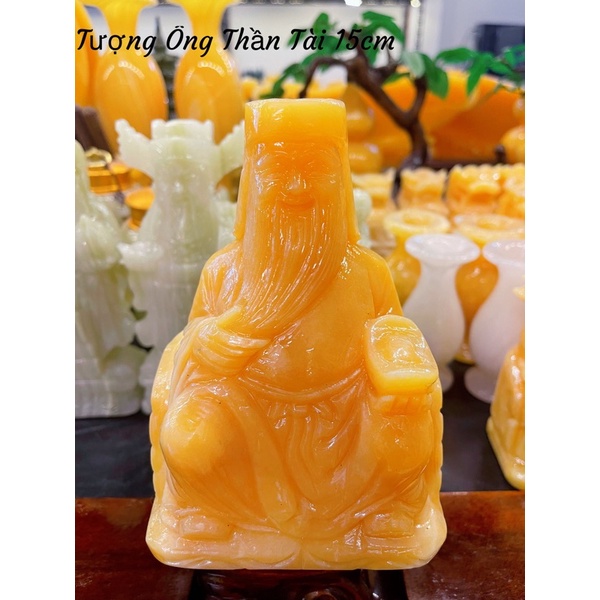 Bộ Tượng Thần Tài - Thổ Địa Đá Ngọc Hoàng Long Phong Thuỷ