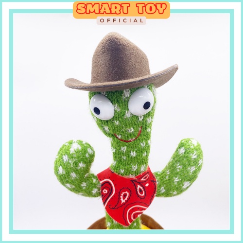 Cây xương rồng nhảy múa, xương rồng nhại giọng nói, nhún nhảy vui nhộn, phát 120 bài hát hot, có đèn Led, dây sạc USB