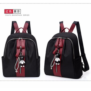[MỚI 2020] Balo Nữ Chống Thấm Phong Cách Thời Trang Hàn Quốc Hai Màu Đỏ Đen - BL158