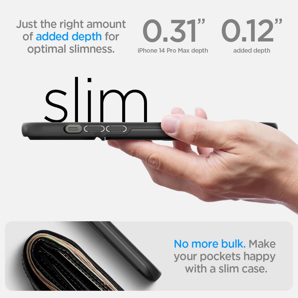 Ốp Lưng Spigen Slim Armor CS Ngăn Đựng Thẻ Card Dành Cho iPhone 14/13 Series
