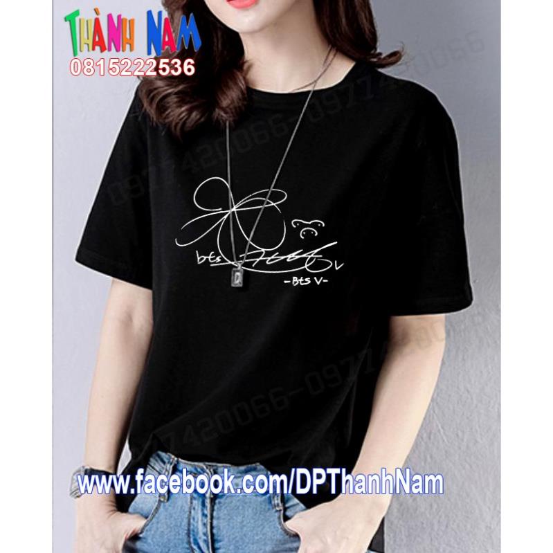 áo phông V TAEHUNG nhóm BTS, áo thun bts, áo chữ ký v, taehyung