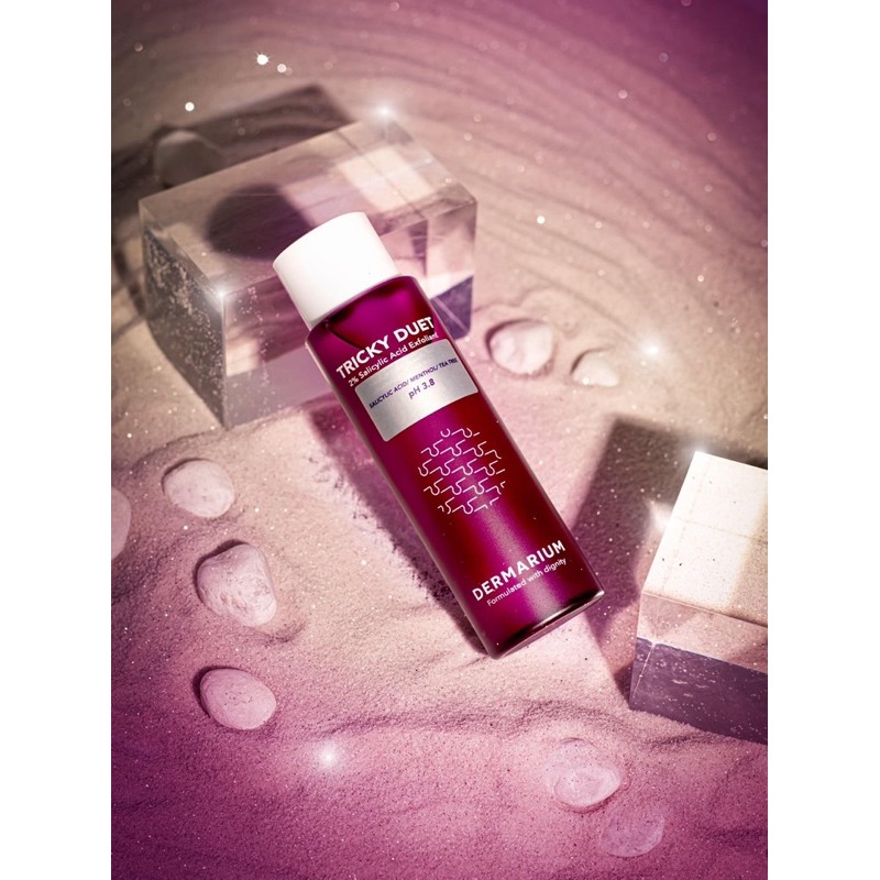 Nước hoa hồng tẩy tế bào chết ngừa mụn toner BHA Dẻmarium tricky duet - Chính hãng