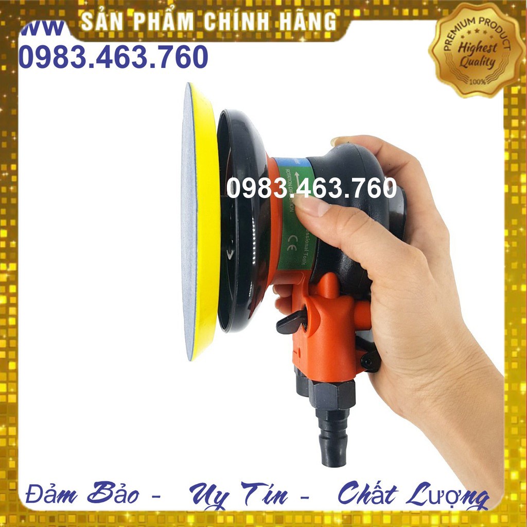 MÁY CHÀ NHÁM HƠI KHÍ NÉN RUNG TRÒN BEE TOOLS PHI 125MM ĐẾ TRƠN CÔNG TY